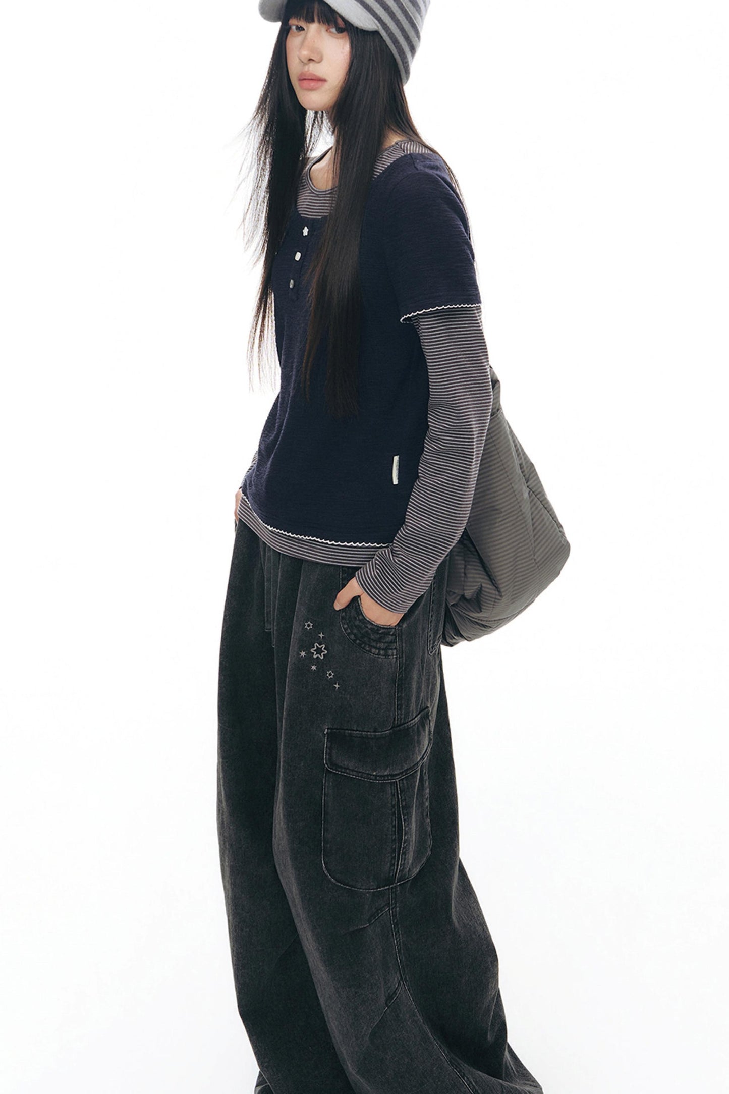 Vintage Weite Retro-Hosen