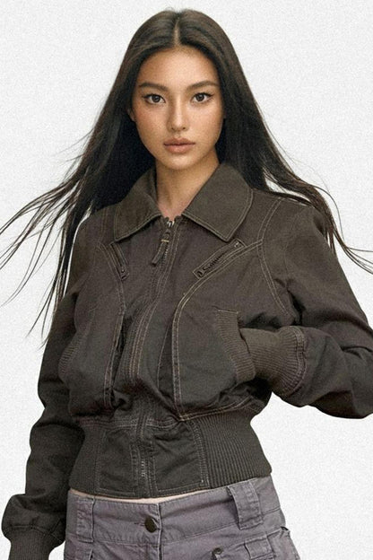 Vintage Army Green Heavy Top