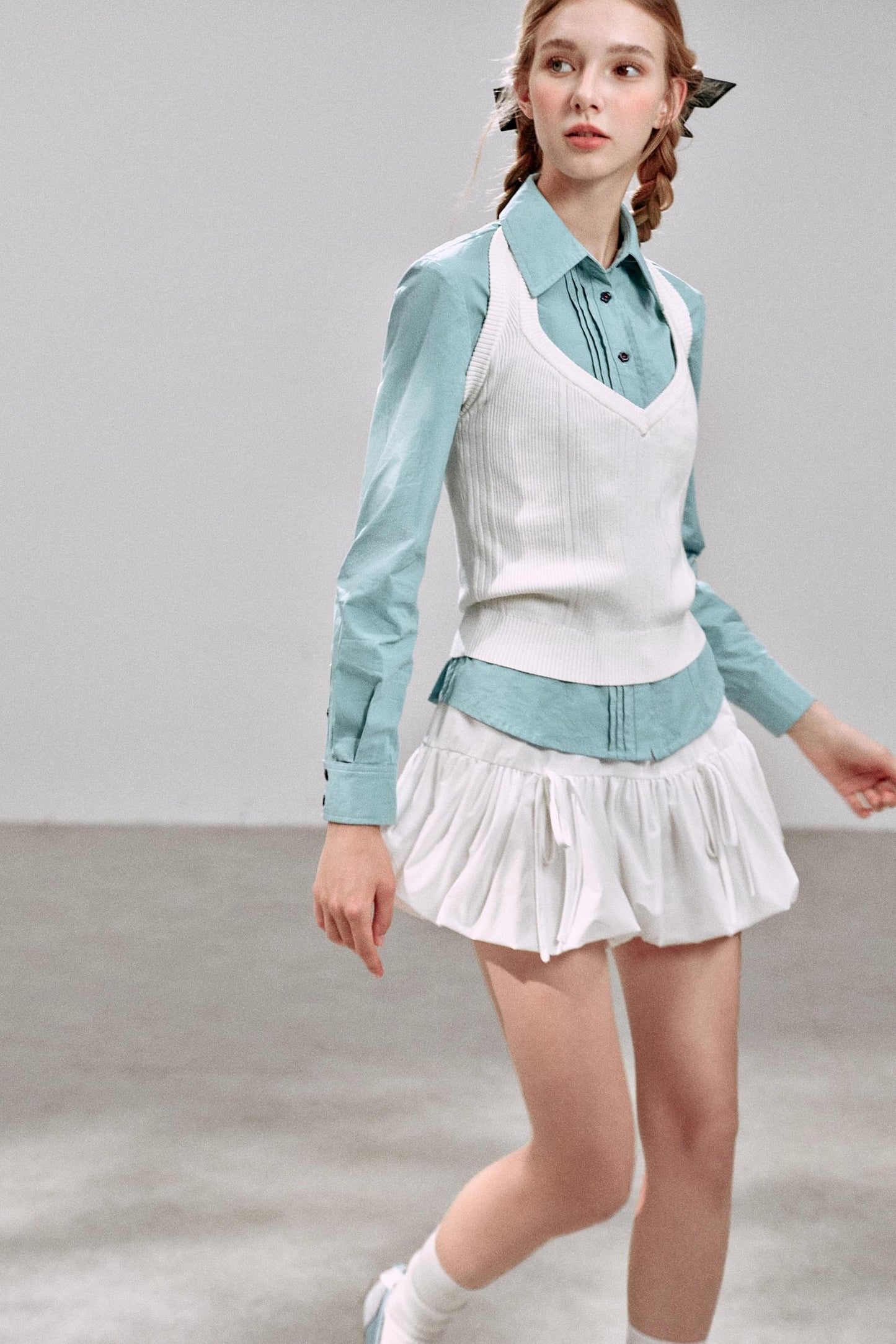 Halterneck Striped Camisole Top