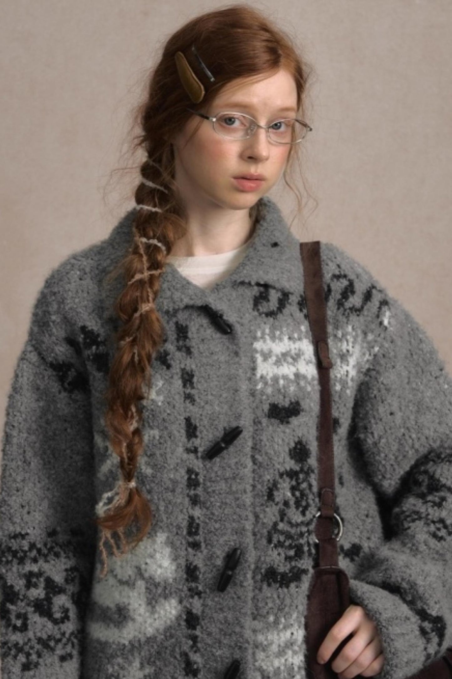 Retro Collegiate Knitted Cardigan