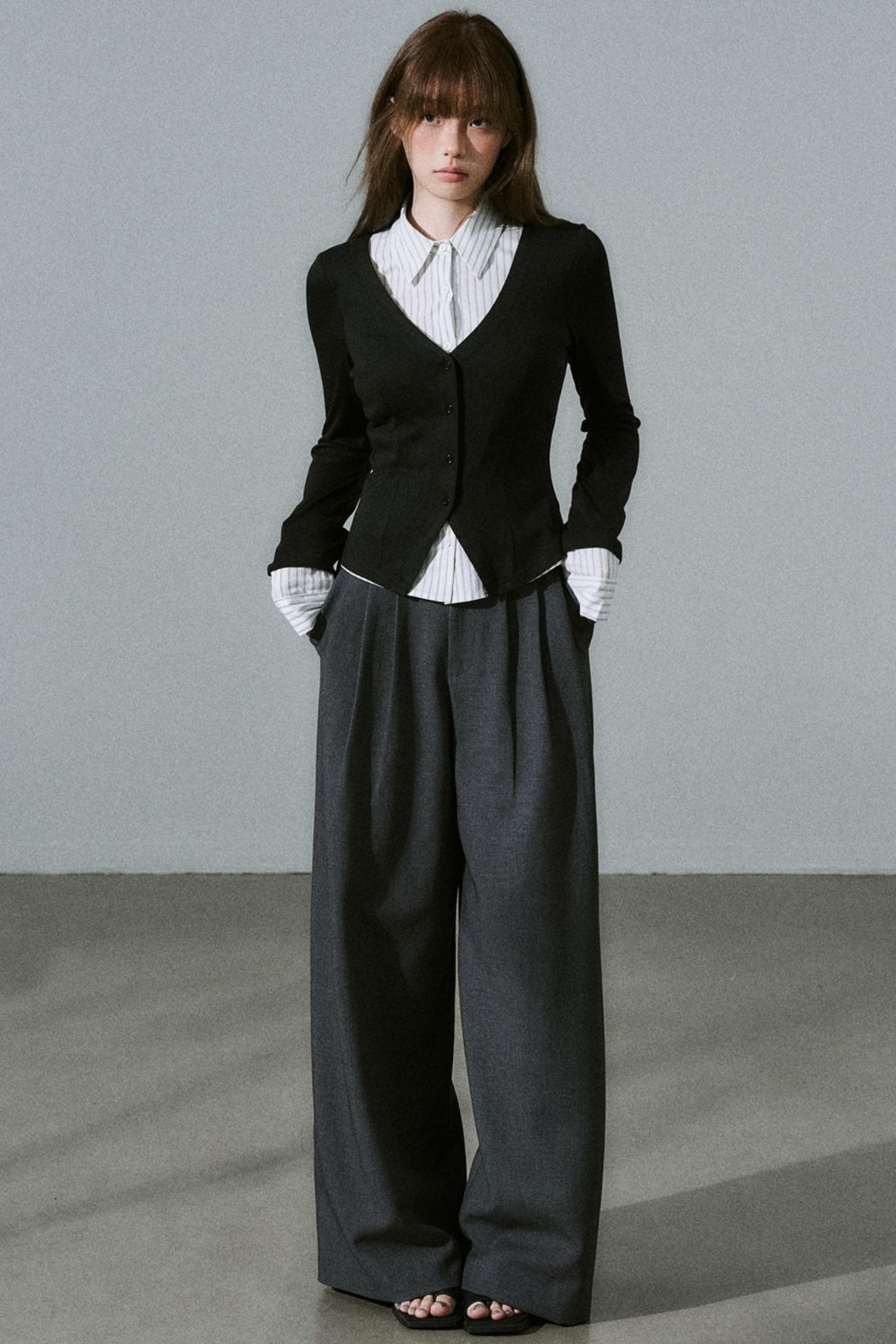 Fake Two Piece Wool Top