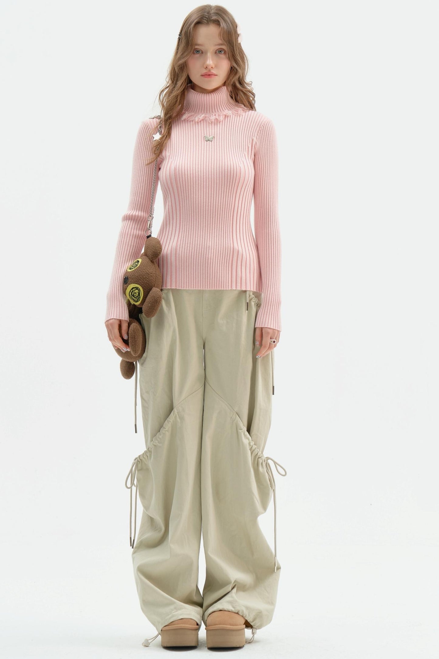 Slim Fit High-Waisted Cargo Pants