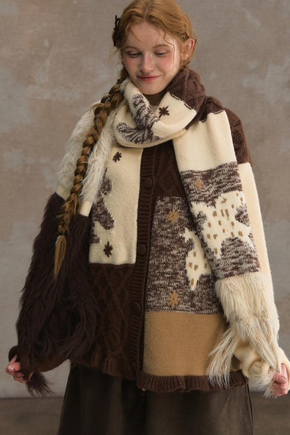 Wilderness Floral Jacquard Scarf