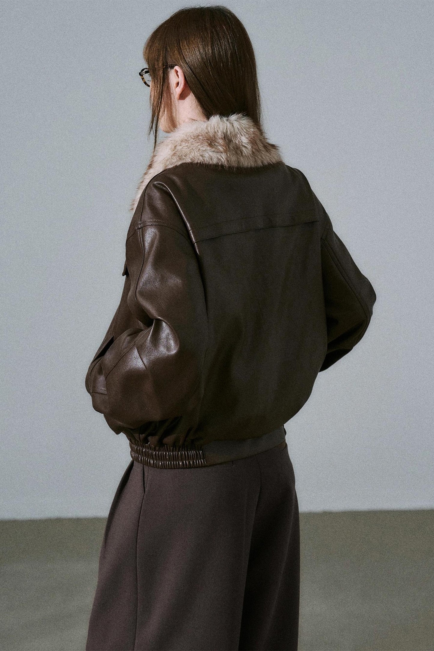 Lazy Silhouette Vintage Biker Jacket