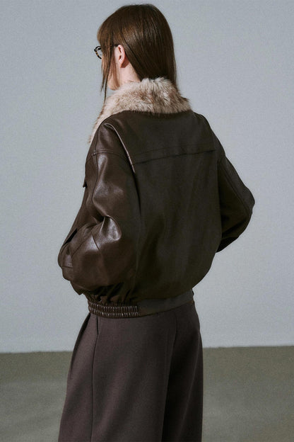 Lazy Silhouette Vintage Biker Jacket