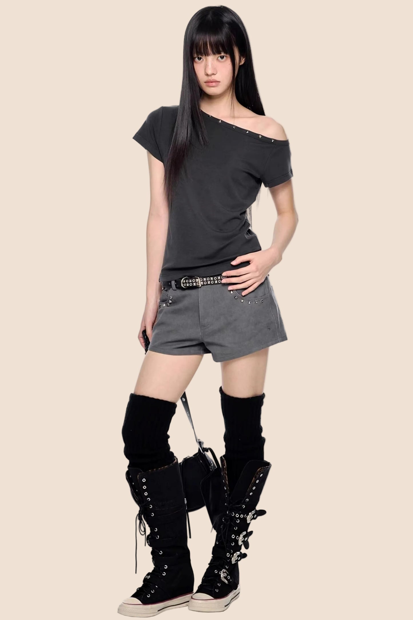 Rivet Retro A-Line Shorts