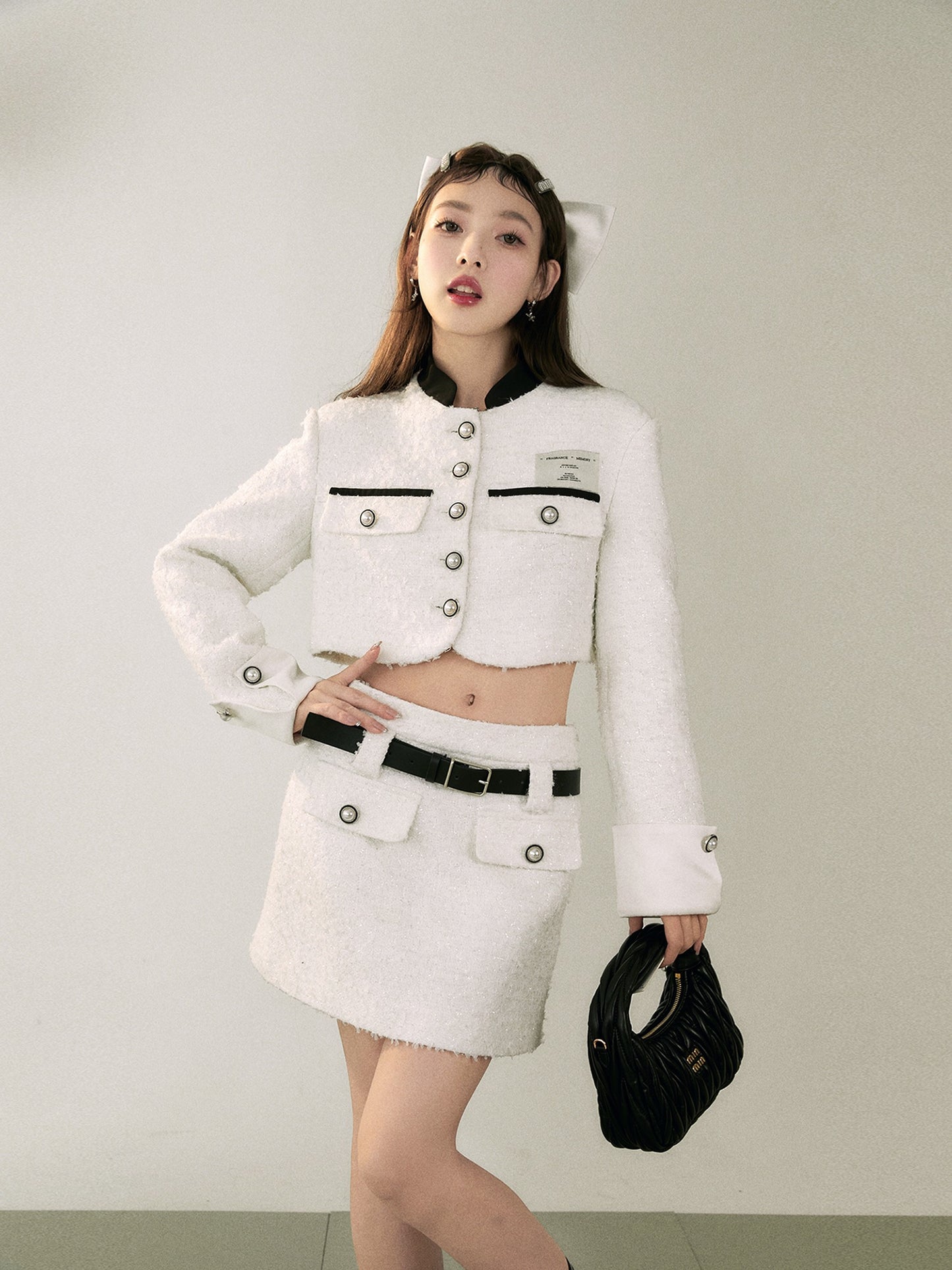 Chinese Stand Collar Short Jacket Set