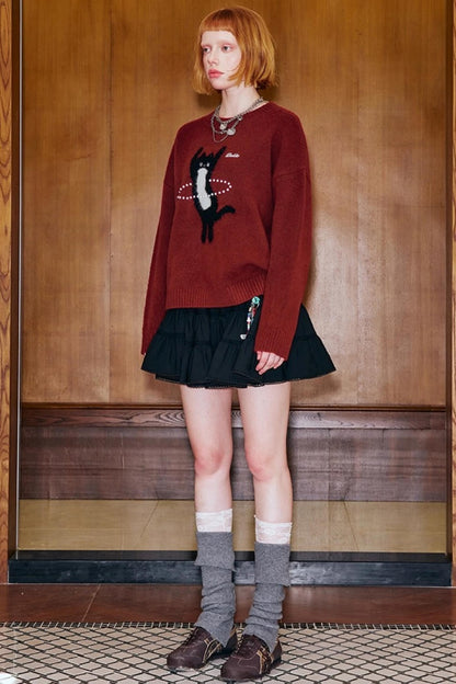 Laser Beaded Knitted Sweater