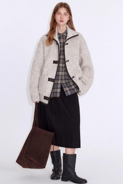 Variegated Wool Knit Jacket