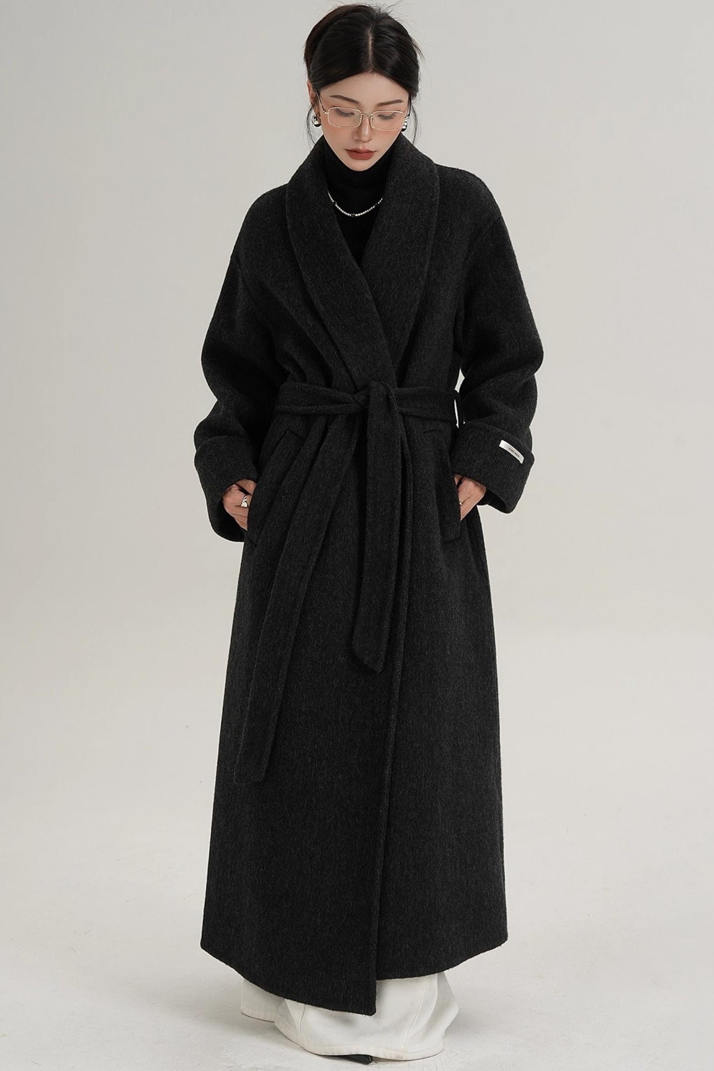Elegant Wool Lapel Coat