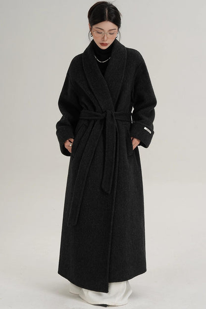 Elegant Wool Lapel Coat