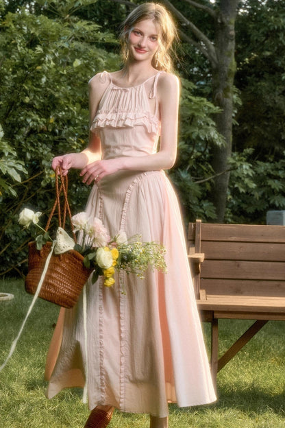 Rose Sea Halterneck Long Skirt