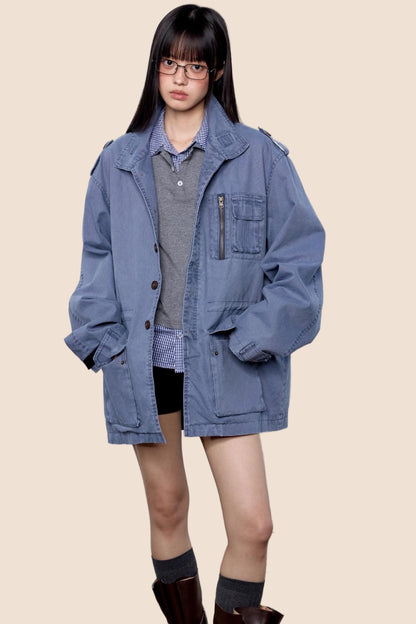 Vintage Cargo Zip Jacket