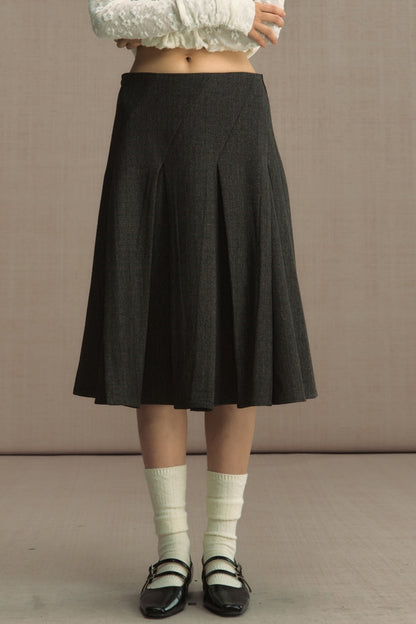 Retro Gray Plaid Cropped Jacket Set-Up