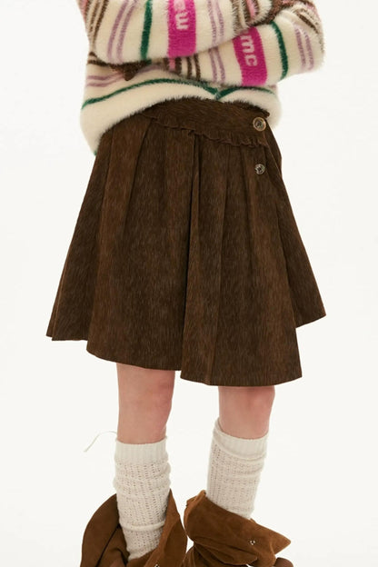 Autumn Temperament Pleated Skirt