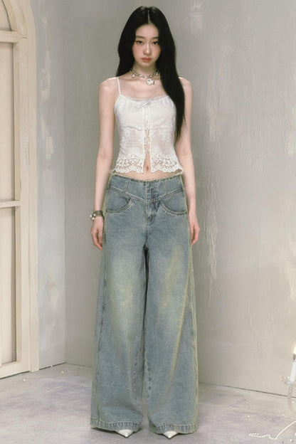 Classic Wide-Leg Jeans Pant