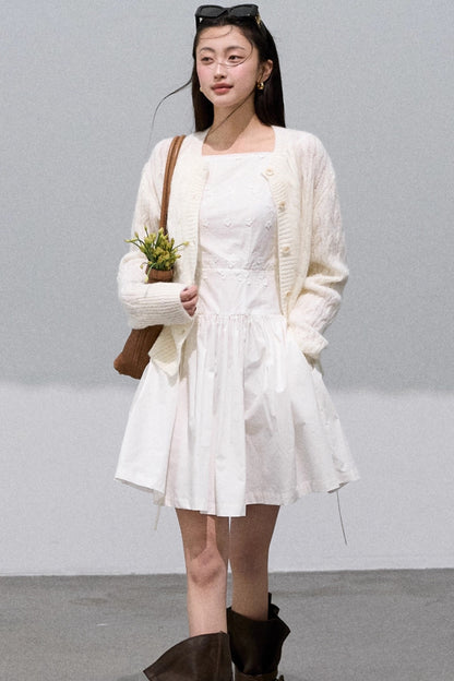 Gentle Mohair Wool Knit Cardigan