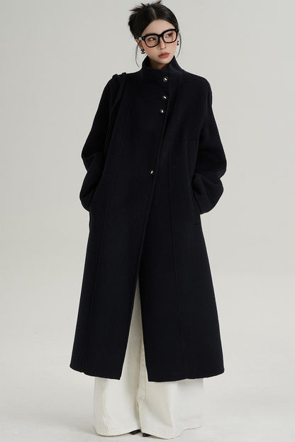 Temperament Stand-Up Woolen Coat