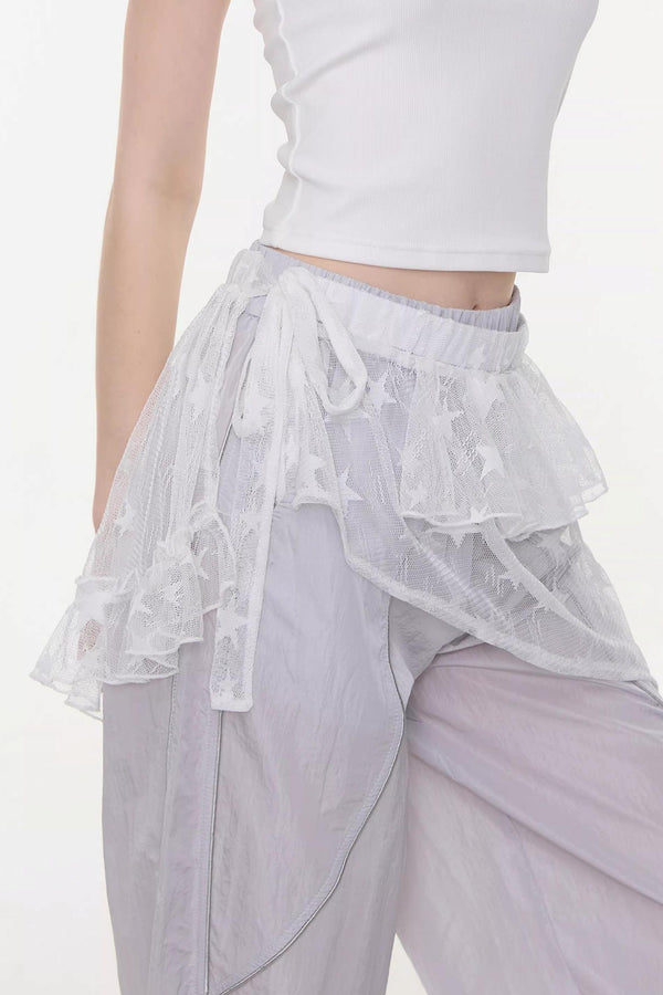 Star Lace Layered Skirt