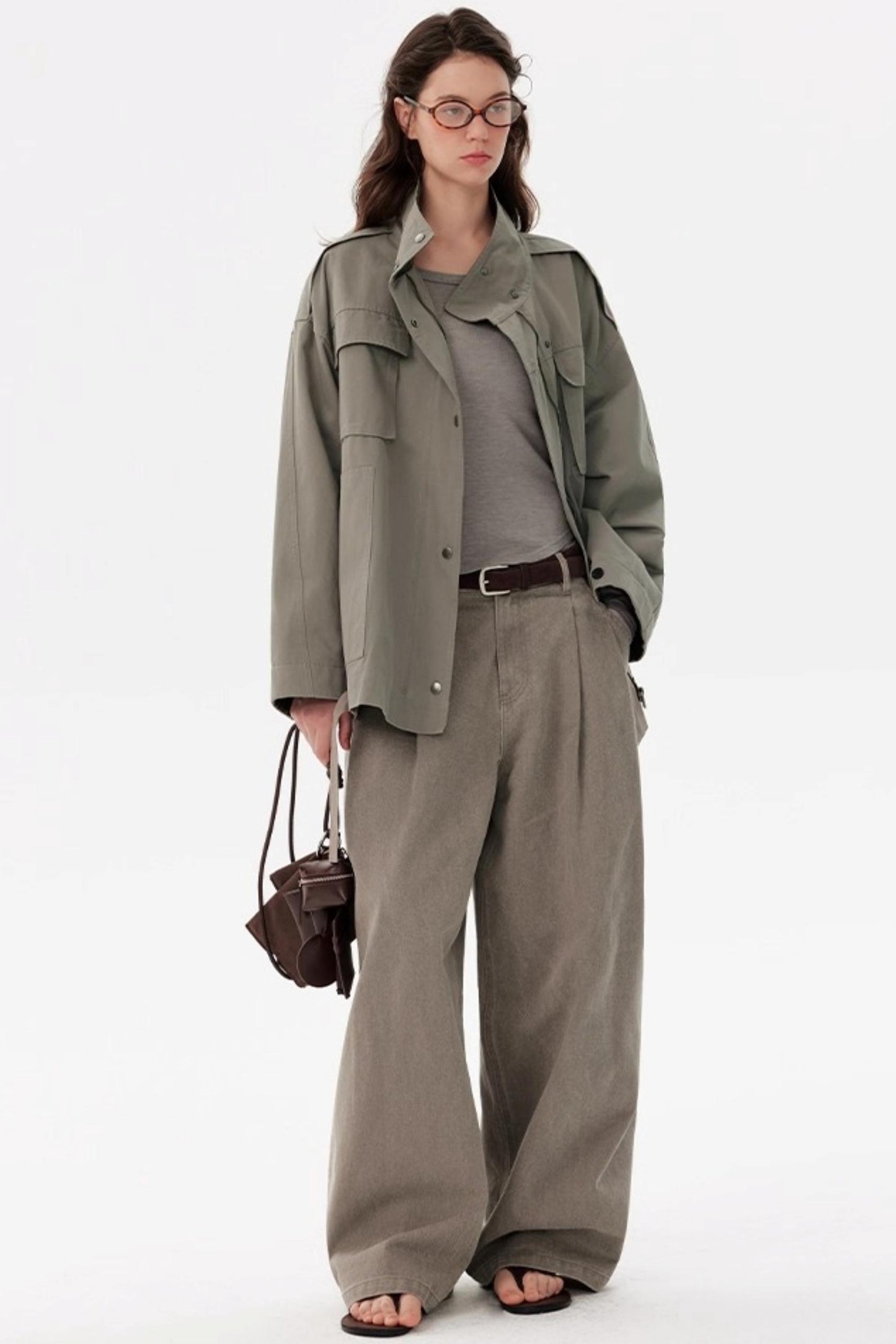Texture Pocket Trench Coat