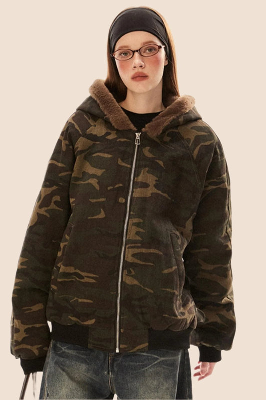 Retro Loose Camouflage Jacket