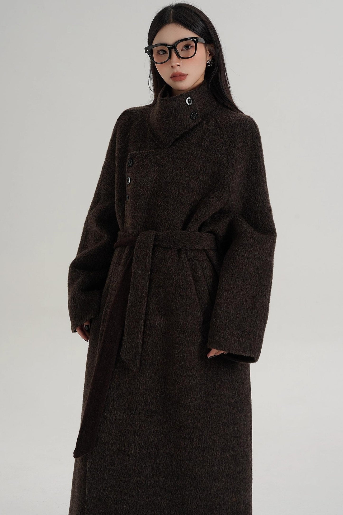High Neck Wool Coat