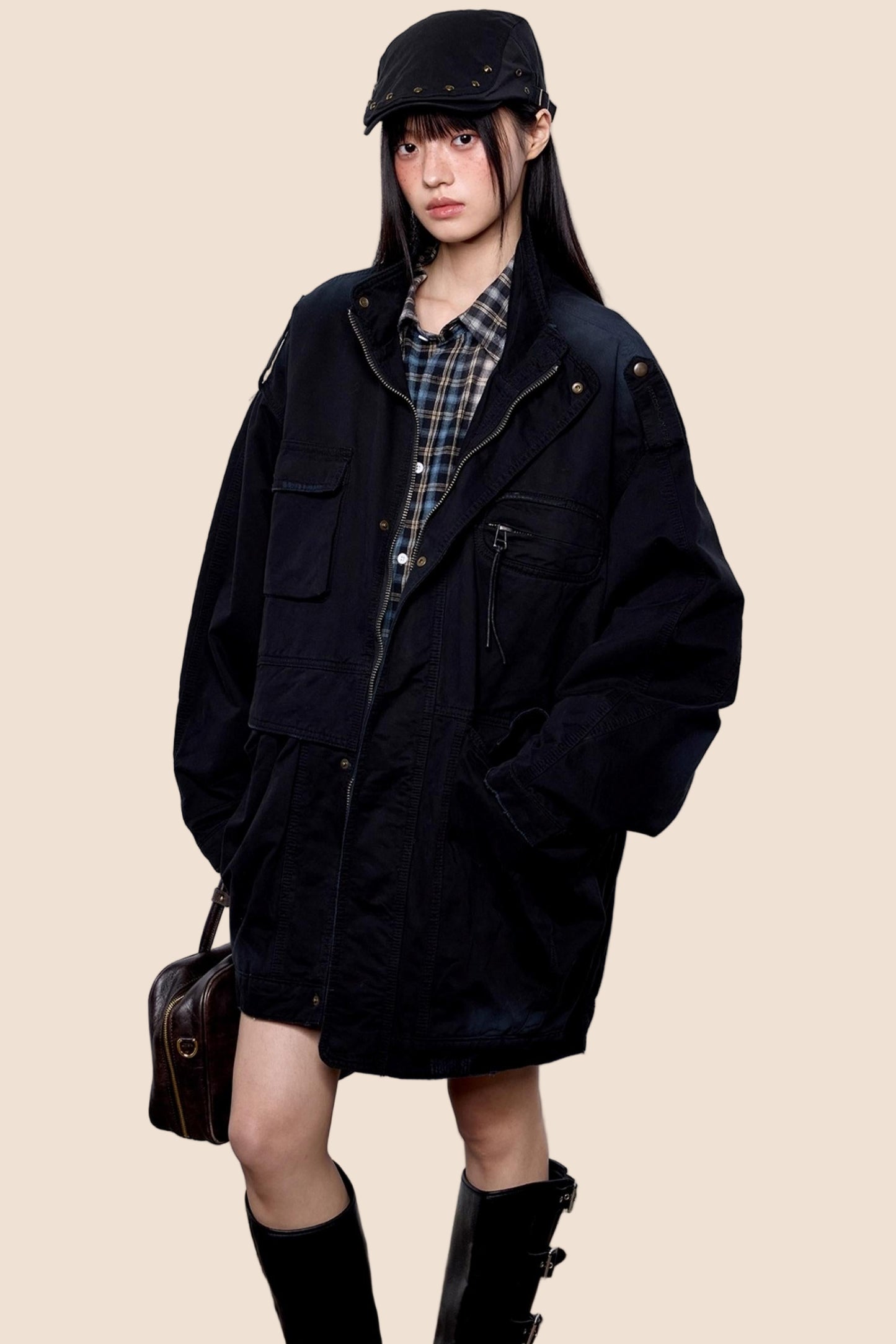 American Vintage Distressed Cargo Jacket