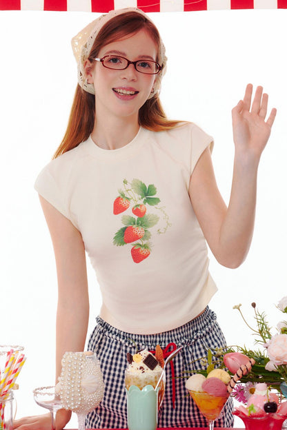 Strawberry Love Sleeveless Tee