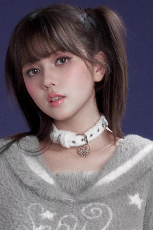 Sweet White Plush Choker