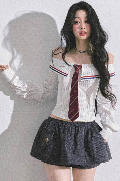 Slimming Striped Waist Top