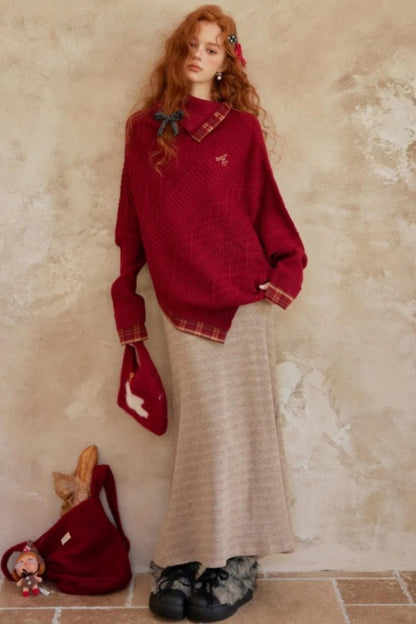 Love Agony Batwing Sweater Set-Up