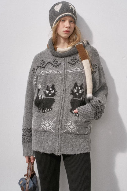 Noble Cat Knit Sweater