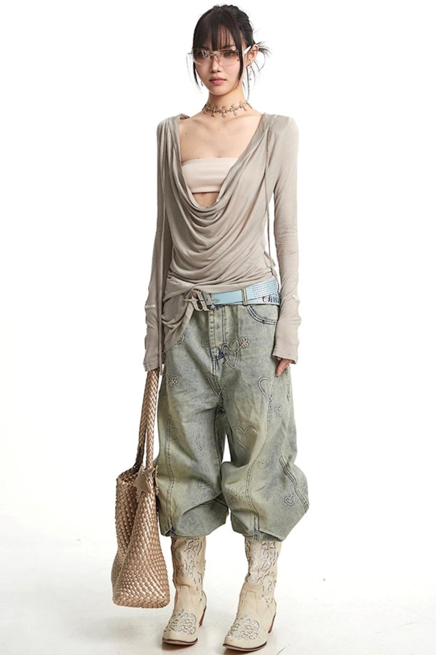 Vintage Love Wide-Leg Denim Trousers