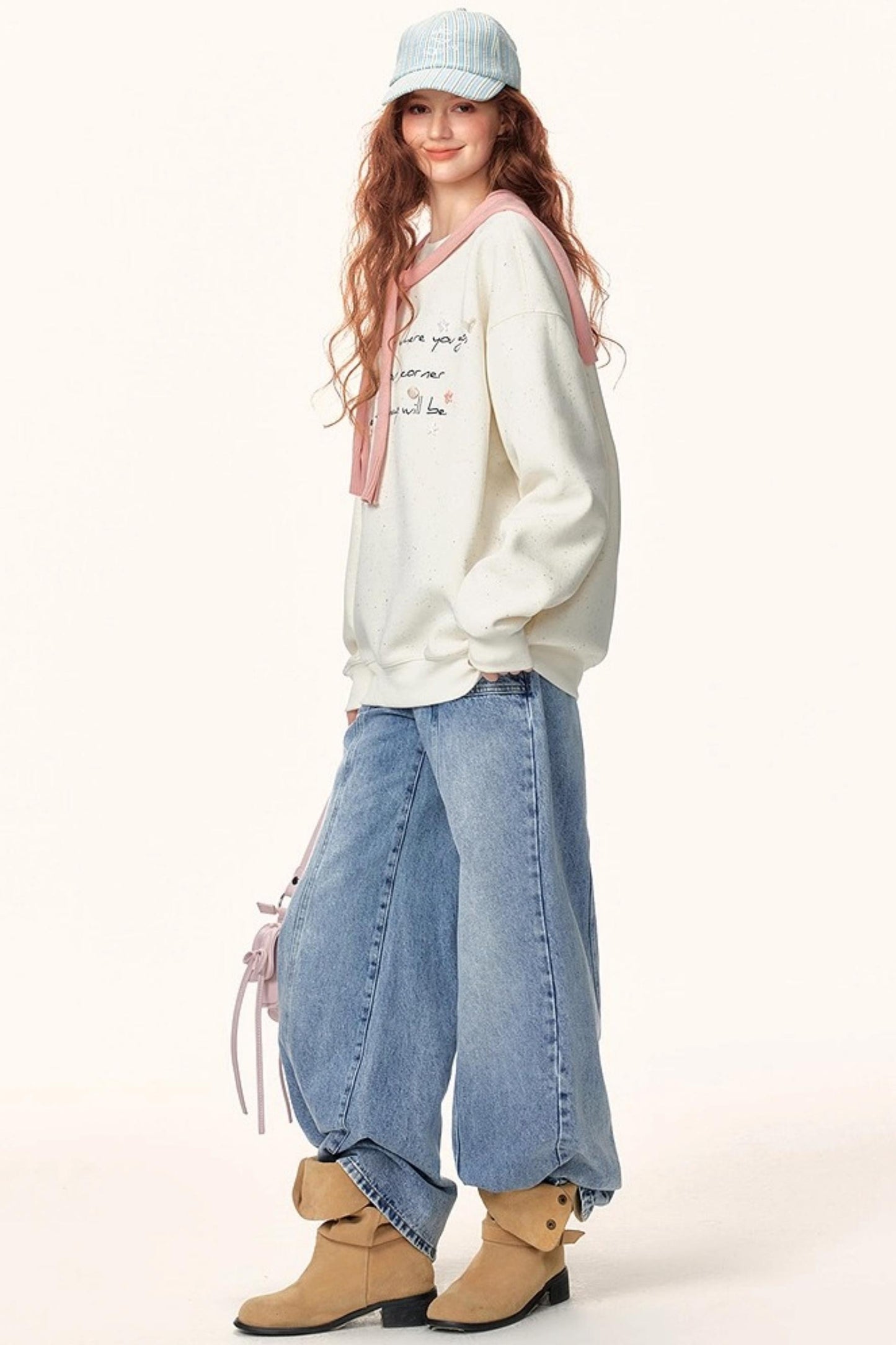 Letter Embroidered Winter Sweater