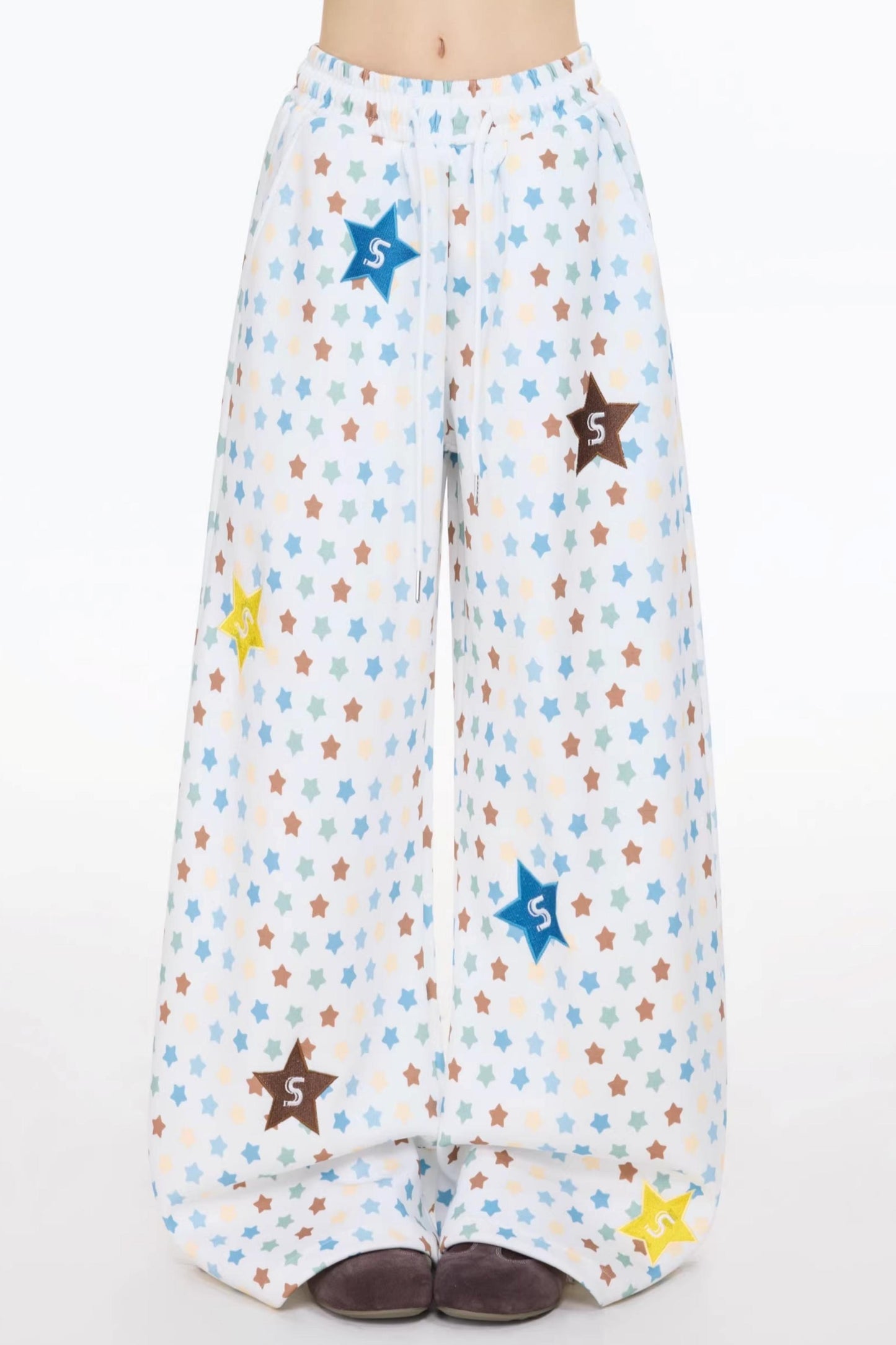 Retro Star Wide-Leg Pants
