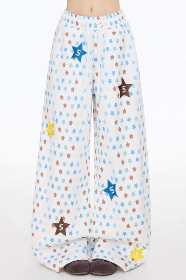 Retro Star Wide-Leg Pants