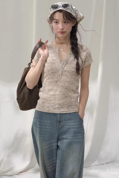 Laser Embossed Vintage Jeans