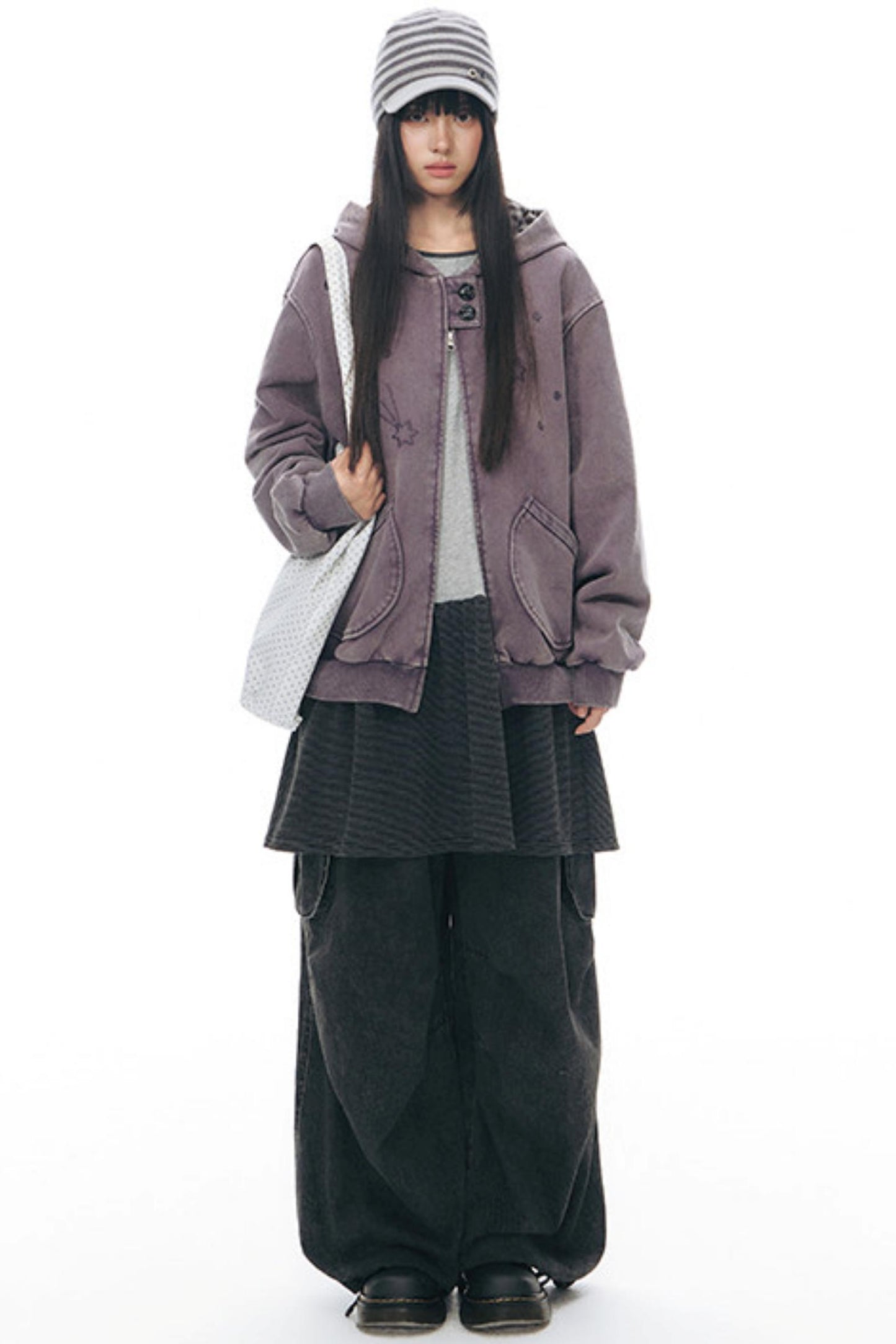 Striped Knit Baseball Cap