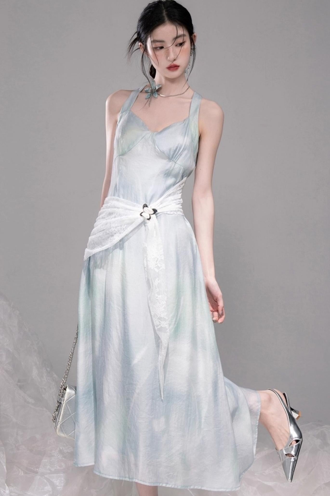 Blue Halterneck Dress