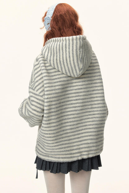 Imitation Cashmere Hooded Top