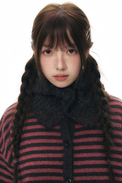 Vintage Striped Sweater Cardigan