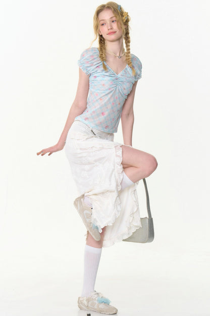 Summer Lace Midi Skirt