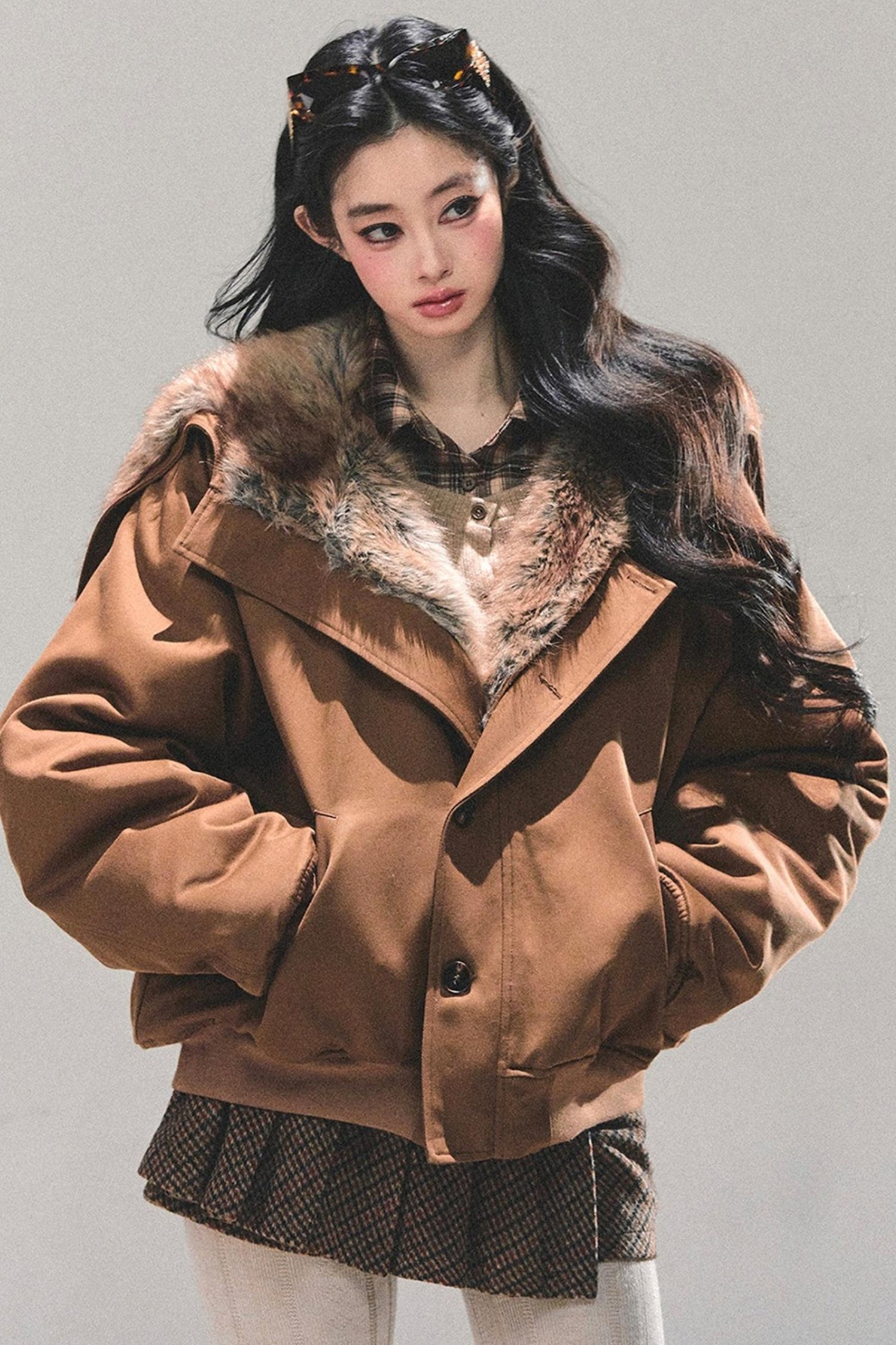 Hepburn-Style Quilted Winter Coat