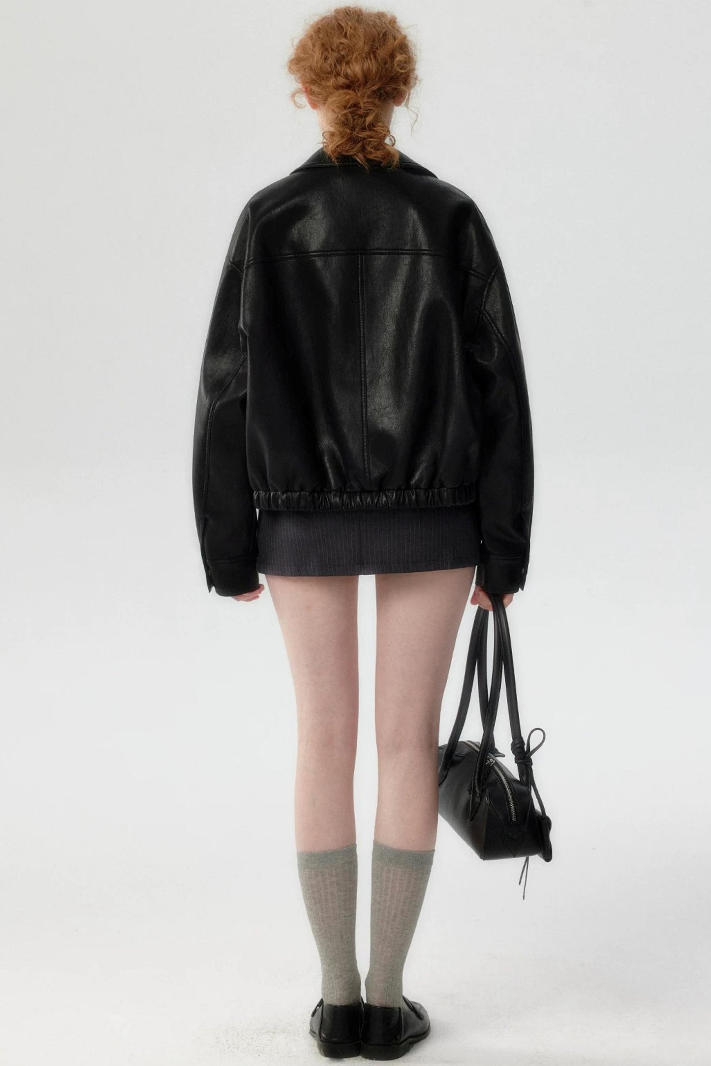 Soft Leather Lapel Jacket