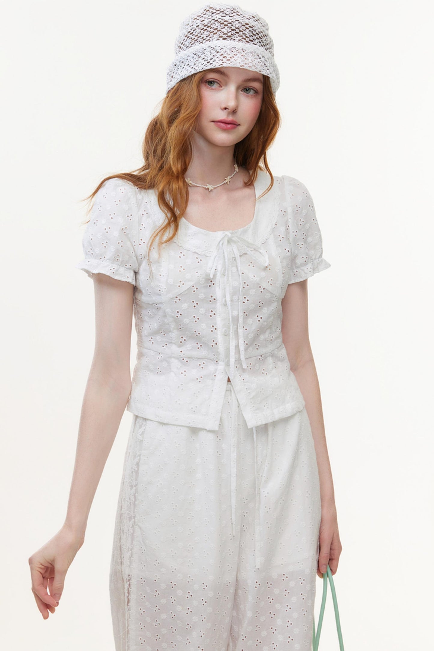 Lace Embroidered Two-Piece Set-Up