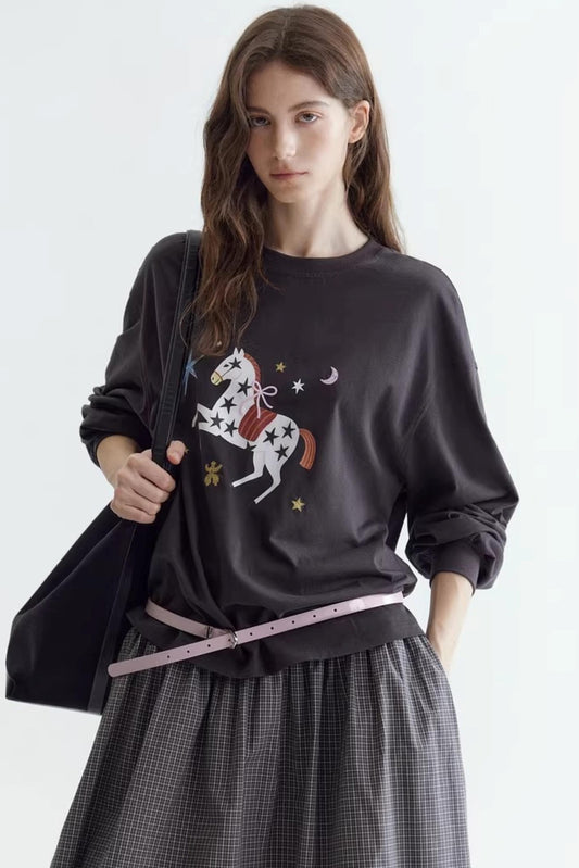 Star Pony Embroidered T-Shirt