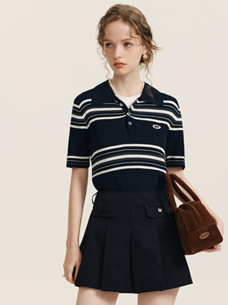 Slim Striped Polo T-Shirt