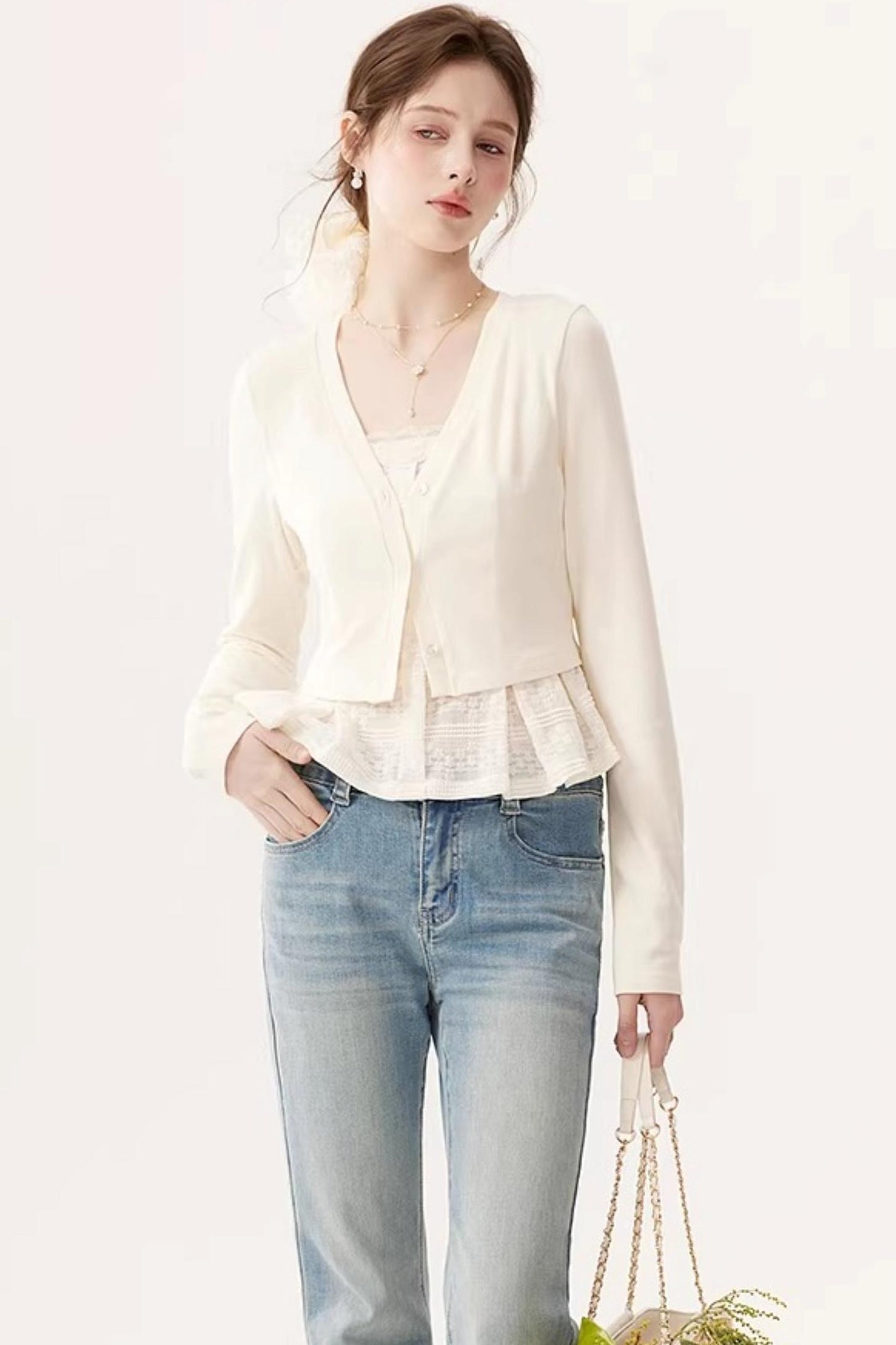 Light Blue Stretchy Denim Pants