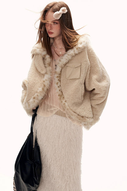 Batwing Sleeve Wool Coat