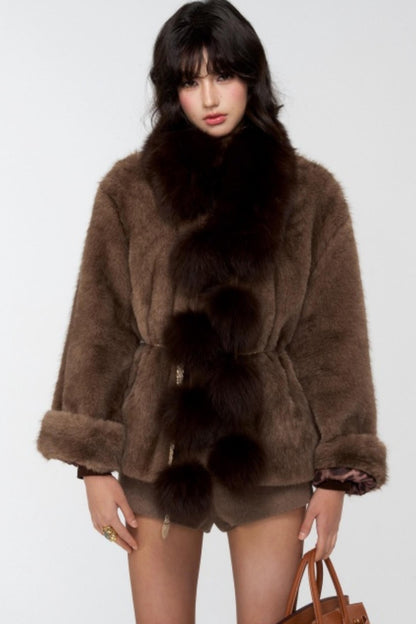 Slavic Aesthetics Fur-Cuffed Jacket